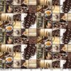 Tischdecke Wachstuch Coffee Barista Kaffeebohnen Braun pflegeleicht abwaschbar Wachstuchtischdecke