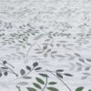 Tischdecke Wachstuch Blätter Silber pflegeleicht abwaschbar Wachstuchtischdecke