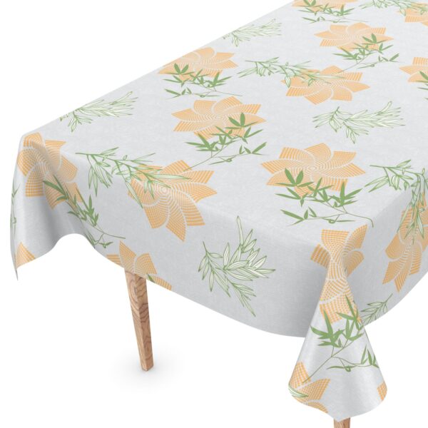 Wachstuch Tischdecke abwaschbar Wachstischdecke Geheimnis Hellgrau Gartentischdecke – 100x140cm, Schnittkante