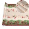 D0019A_10A-4 Weihnachtstischdecke Wachstuch Tischdecke abwaschbar Wachstischdecke Weihnachstskranz – 1000x140cm (10m), Schnittkante