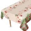 Weihnachtstischdecke Wachstuch Tischdecke abwaschbar Wachstischdecke Weihnachstskranz – 90x130cm, Schnittkante