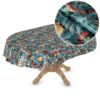 D0020A_51-5 Weihnachtstischdecke Wachstuch Tischdecke abwaschbar Wachstischdecke Tannenbaum – Oval 260x140cm, Schnittkante