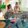 D0020A_90OV-4 Weihnachtstischdecke Wachstuch Tischdecke abwaschbar Wachstischdecke Tannenbaum – Oval 240x140cm, Schnittkante