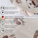 Wachstuch Tischdecke abwaschbar Wachstischdecke Meterware Coffee Time Outdoor Tischdecke Gartentischdecke
