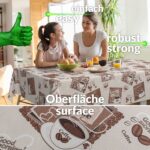 Wachstuch Tischdecke abwaschbar Wachstischdecke Meterware Coffee Time Outdoor Tischdecke Gartentischdecke