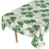 Wachstuch Tischdecke abwaschbar Wachstischdecke Meterware Palmenblätter Grün Outdoor Tischdecke Gartischdecke