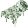 Wachstuch Tischdecke abwaschbar Wachstischdecke Meterware Palmenblätter Grün Outdoor Tischdecke Gartischdecke