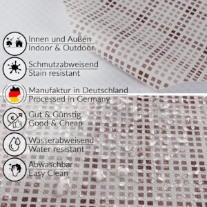 Wachstuch Tischdecke abwaschbar Wachstischdecke Meterware Pixel Karo Beige Outdoor Tischdecke Gartentischdecke