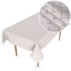 Wachstuch Tischdecke abwaschbar Wachstischdecke Meterware Pixel Karo Beige Outdoor Tischdecke Gartentischdecke