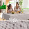 Wachstuch Tischdecke abwaschbar Wachstischdecke Meterware Pixel Karo Beige Outdoor Tischdecke Gartentischdecke