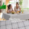 Wachstuch Tischdecke abwaschbar Wachstischdecke Meterware Pixel Karo Grau Outdoor Tischdecke Gartentischdecke