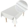 Wachstuch Tischdecke abwaschbar Wachstischdecke Meterware Karo Quadrat Weiß Outdoor Tischdecke Gartentischdecke