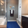 Badematte Weichschaummatte Badvorleger Schaummatte Blau Breite 65cm Meterware
