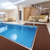 Badematte Weichschaummatte Badvorleger Schaummatte Braun Einfarbig Breite 65cm Meterware