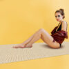 Badematte Weichschaummatte Creme Uni Einfarbig Breite 65cm Meterware