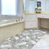 Weichschaummatte Badematte rutschfest Badvorleger Meterware Antirutschmatte Teppich Blau/Grün/Grau 65cm Breite