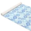 Weichschaummatte Bad Badematte Karo Blau Breite 130cm Badvorleger Meterware