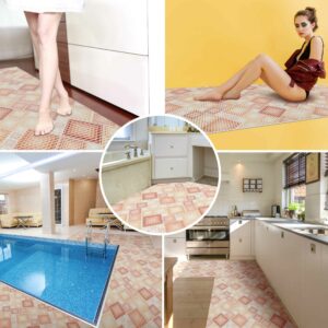 Badematte Weichschaummatte Bad Karo Braun Breite 80cm Badvorleger Meterware