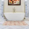 Badematte Weichschaummatte Bad Karo Braun Breite 80cm Badvorleger Meterware