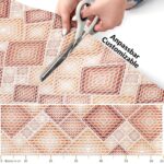 Badematte Weichschaummatte Badvorleger Karo Braun Breite 65cm Meterware