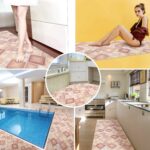 Badematte Weichschaummatte Badvorleger Karo Braun Breite 65cm Meterware