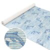 Badematte Weichschaummatte Delfine Maritim Blau Breite 130cm Badvorleger Meterware