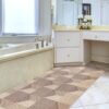 Weichschaummatte Badematte rutschfest Badvorleger Meterware Antirutschmatte 3D Holz Braun/Grau 65cm Breite