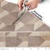 Weichschaummatte Badematte rutschfest Badvorleger Meterware Antirutschmatte 3D Holz Braun/Grau 65cm Breite