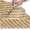 Badematte Weichschaummatte Badeteppich Geflecht Optik Beige 65cm Breite Badläufer
