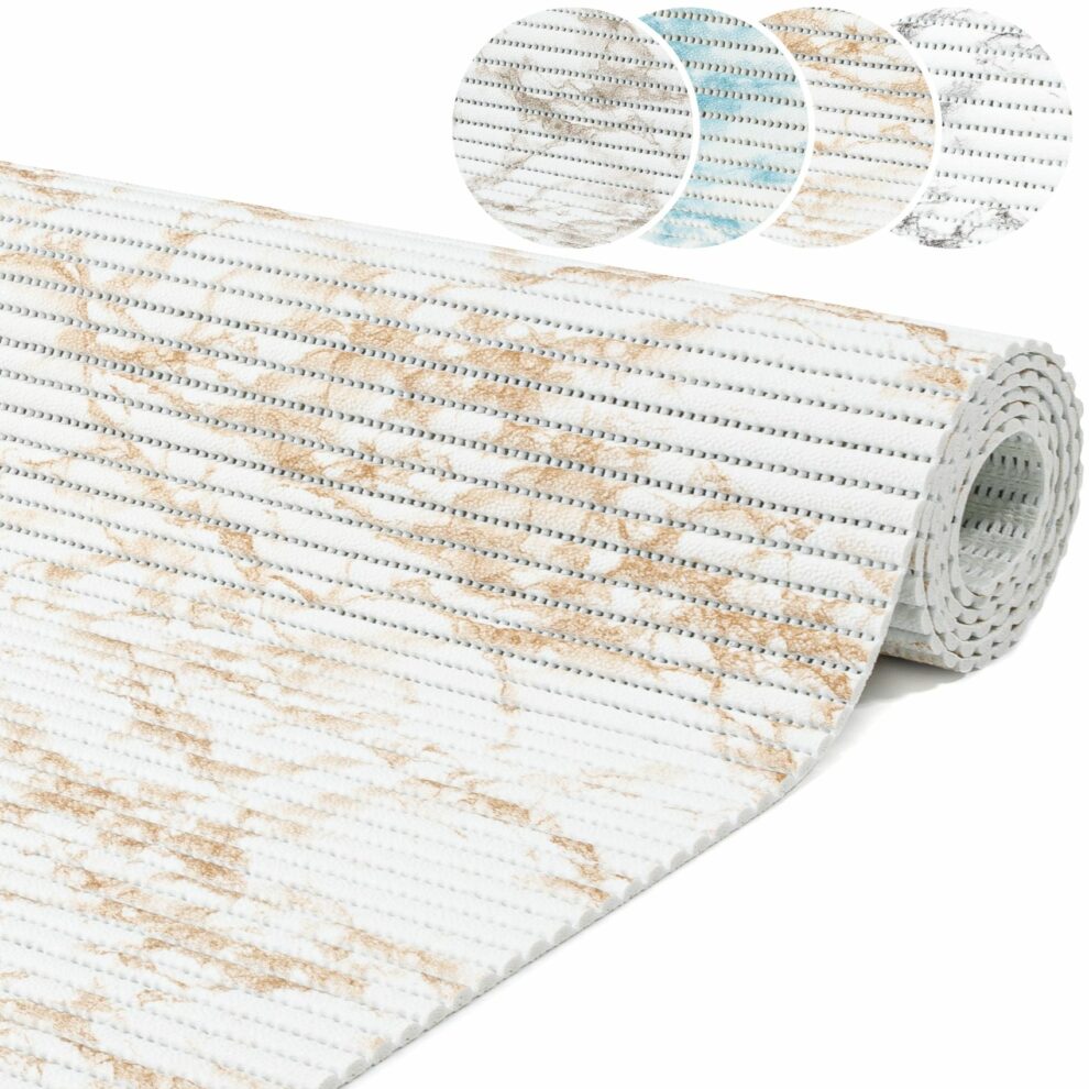 Friedola Sympa Nova Badematte – Weichschaum-Meterware, Rutschfest, 65 Cm Breit, Farbe Lagoon (marmorblau)