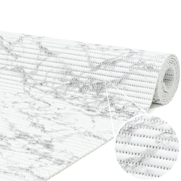 Weichschaummatte Badematte rutschfest Badvorleger Meterware Antirutschmatte Marmor Blau/Beige/Braun/Grau 65cm Breite – Marmor Grau, 100x65cm