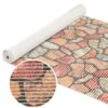 Badematte aus Meterware Pflastersteine Braun Breite 80cm Weichschaummatte Badvorleger