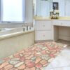 Weichschaummatte Badematte Steine Mosaik mehrfarbig Breite 65cm Meterware