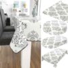 Wachstuch Tischdecke abwaschbar Wachstischdecke Gartentischdecke Ornament Beige Meterware