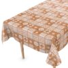 Wachstuch Wachstuchtischdecke Karo Braun abwaschbar – 100x140cm, Schnittkante