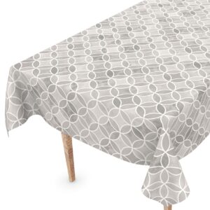 Wachstuch Tischdecke abwaschbar Wachstuchtischdecke Kaleidoskop Grau abwaschbar – 100x140cm, Schnittkante