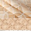 E43430B_20-1 Wachstuch Tischdecke abwaschbar Wachstuchtischdecke Kaleidoskop Beige abwaschbar – 100x140cm, Schnittkante