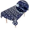 Wachstuch Tischdecke abwaschbar Wachstischdecke Meterware Pusteblume Blau Outdoor Tischdecke Gartentischdecke