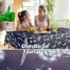 Wachstuch Tischdecke abwaschbar Wachstischdecke Meterware Pusteblume Blau Outdoor Tischdecke Gartentischdecke