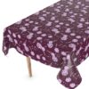 Wachstuch Tischdecke abwaschbar Wachstischdecke Meterware Pusteblume Bordeaux Outdoor Tischdecke Gartentischdecke