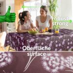 Wachstuch Tischdecke abwaschbar Wachstischdecke Meterware Pusteblume Bordeaux Outdoor Tischdecke Gartentischdecke