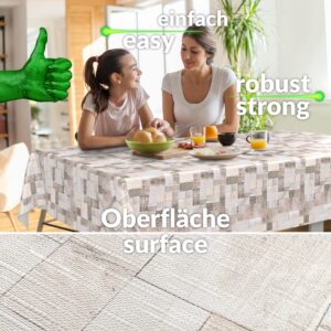 Wachstuch Tischdecke abwaschbar Wachstischdecke Meterware Holz Outdoor Tischdecke Gartentischdecke