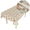 Wachstuch Tischdecke abwaschbar Wachstischdecke Meterware Kunst Outdoor Tischdecke Gartentischdecke – 90x130cm, Schnittkante