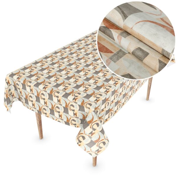 Wachstuch Tischdecke abwaschbar Wachstischdecke Meterware Kunst Outdoor Tischdecke Gartentischdecke – 90x130cm, Schnittkante