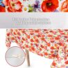 Wachstuch Tischdecke abwaschbar Wachstischdecke Meterware Mohnblumen Outdoor Tischdecke Gartentischdecke
