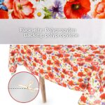 Wachstuch Tischdecke abwaschbar Wachstischdecke Meterware Mohnblumen Outdoor Tischdecke Gartentischdecke
