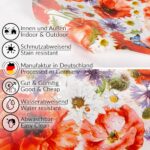 Wachstuch Tischdecke abwaschbar Wachstischdecke Meterware Mohnblumen Outdoor Tischdecke Gartentischdecke