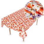 Wachstuch Tischdecke abwaschbar Wachstischdecke Meterware Mohnblumen Outdoor Tischdecke Gartentischdecke