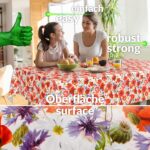 Wachstuch Tischdecke abwaschbar Wachstischdecke Meterware Mohnblumen Outdoor Tischdecke Gartentischdecke