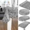 Wachstuch Tischdecke abwaschbar pflegeleicht Wachstuchtischdecke Modern Fliesenoptik Anthrazit